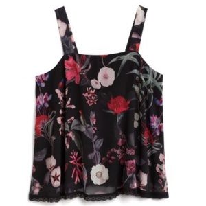 8th Story strap chiffon floral tank multi floral